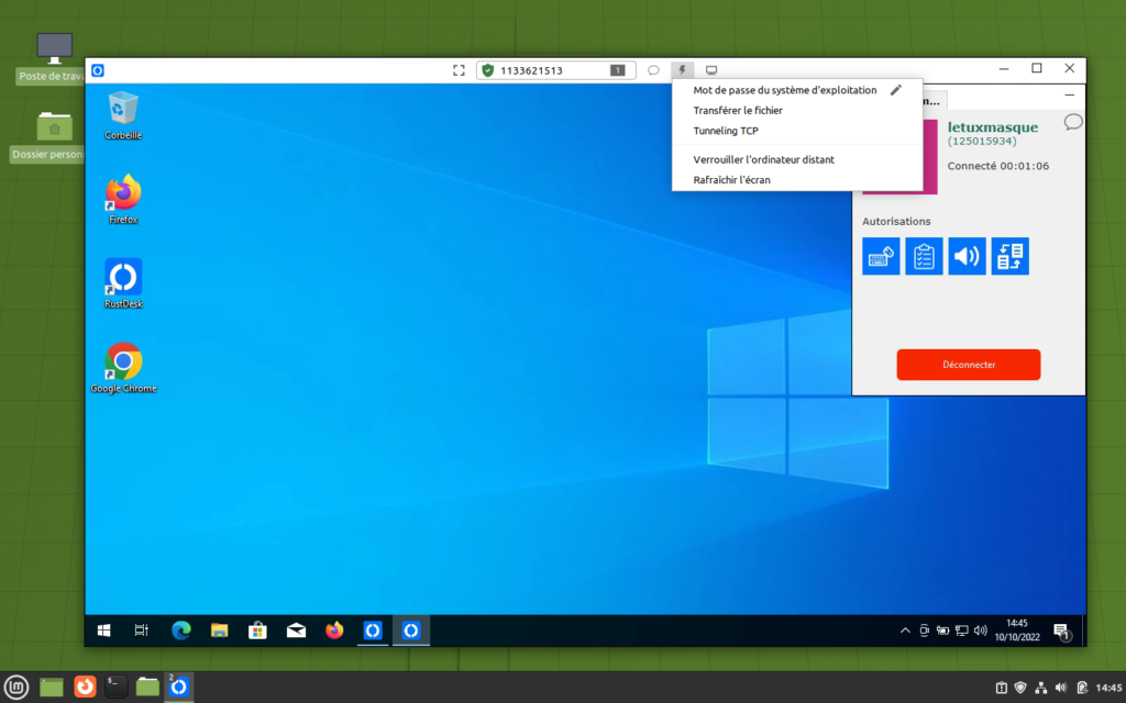 RustDesk - bureau distant