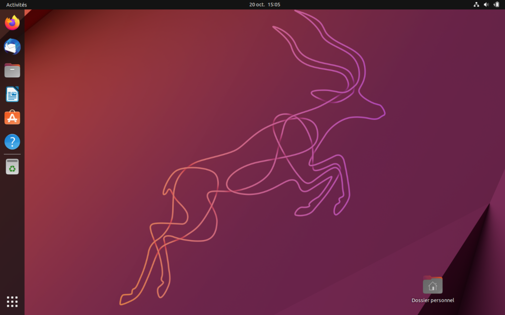 Ubuntu 22.10 après mise à niveau