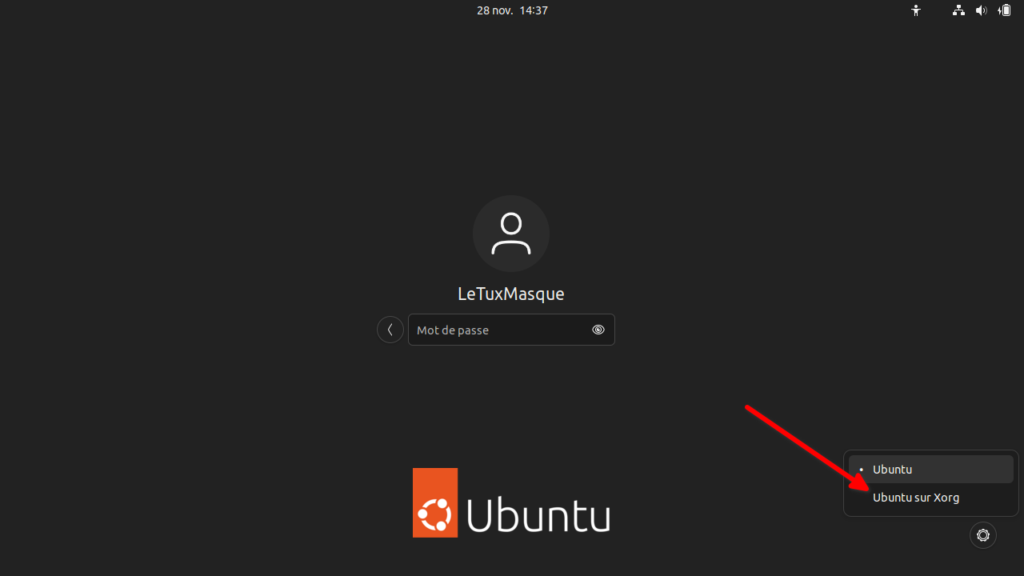 Choisir X.org pour sa session dans Ubuntu
