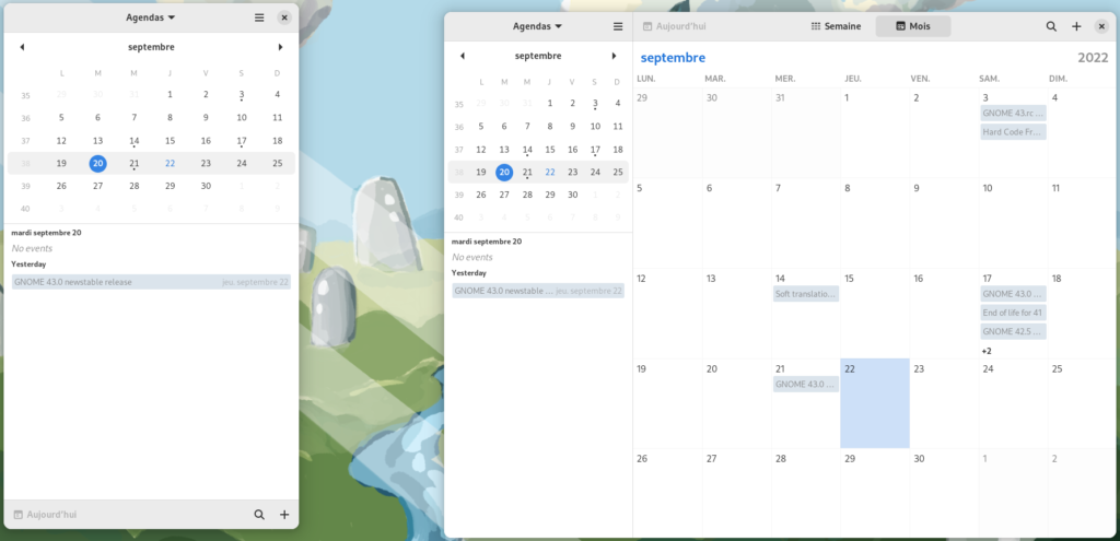 fedora 37 - GNOME agenda