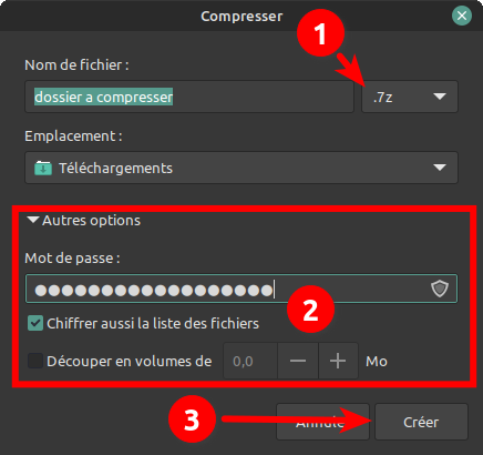 Paramètres de compression
