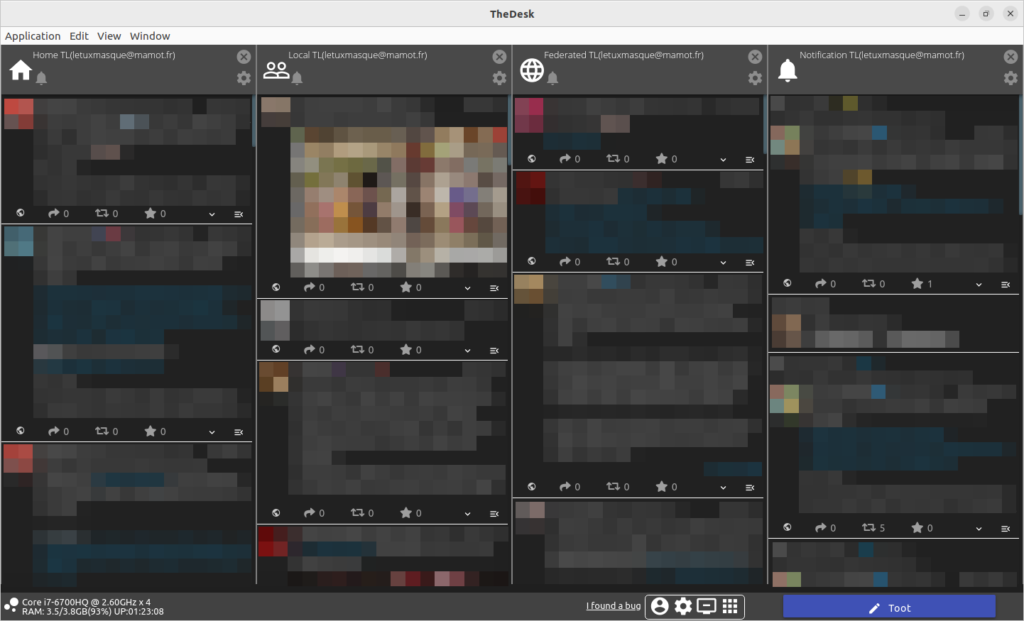 Client Mastodon sous Linux - TheDesk