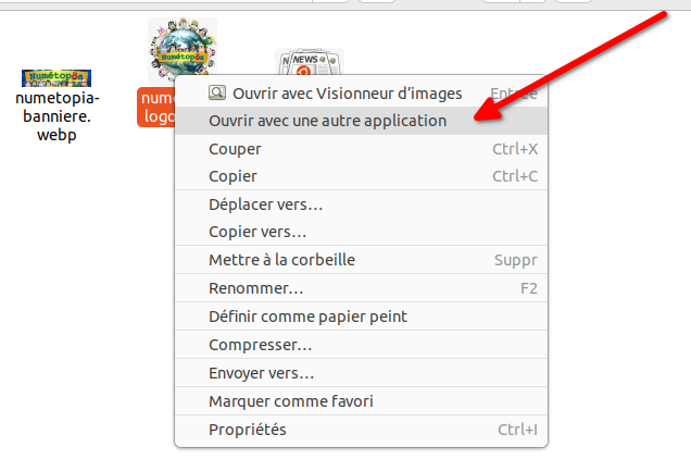 Ubuntu - Choisir application pour ouvrir fichier WebP 1