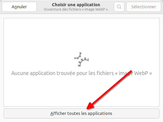 Ubuntu - Choisir application pour ouvrir fichier WebP 2