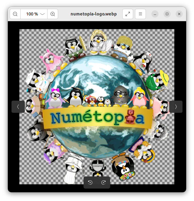 Fichier WebP ouvert dans le visionneur d'Ubuntu 22.04 LTS