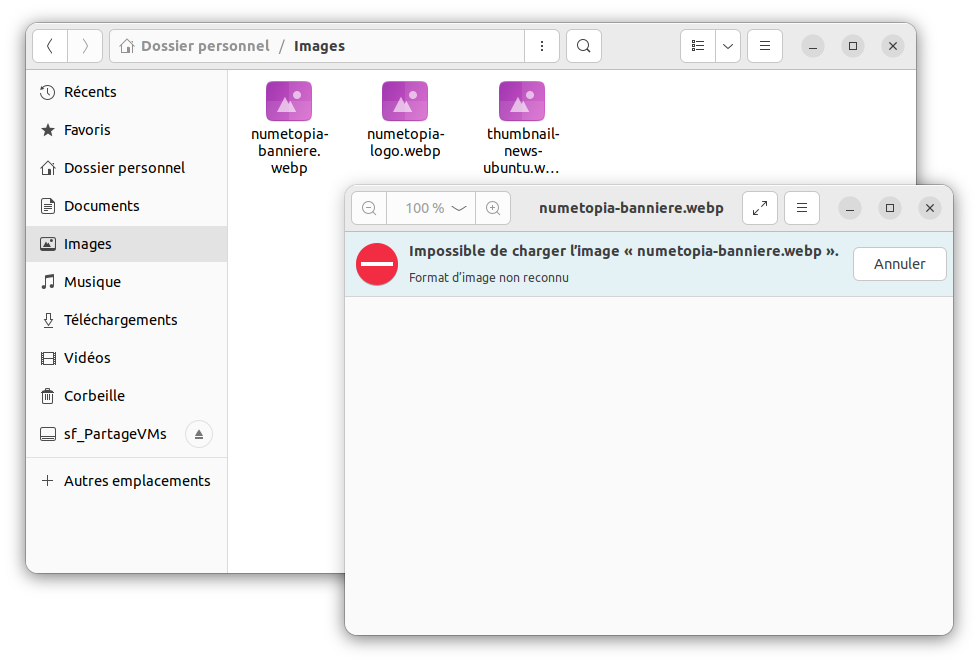 Format WebP non supporté sur Ubuntu 22.04 LTS