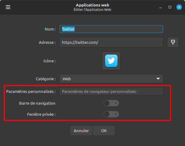 Application web éditée