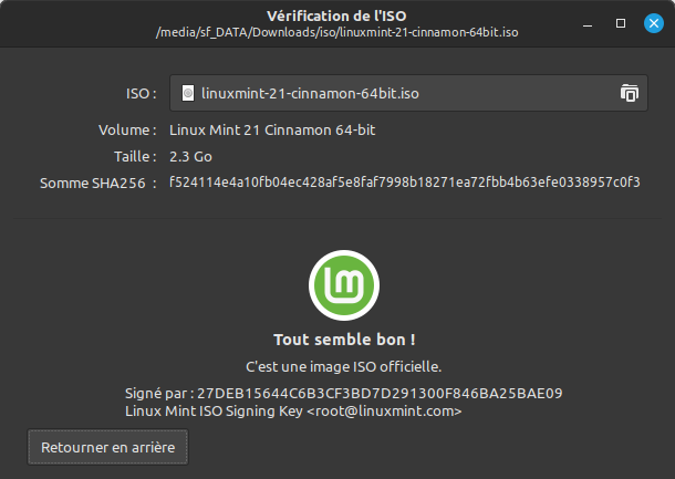 Mint-iso-verifiy - verifiaction OK