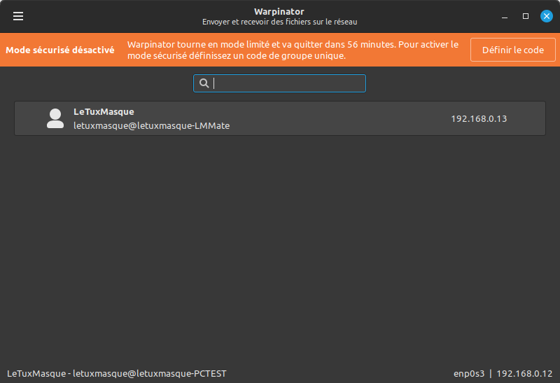 Linux Mint 21.1 - Warpinator