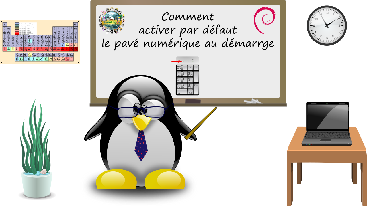 Comment activer par défaut le pavé numérique au démarrage sous Debian