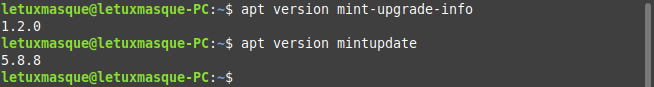 Version mintupdate et mint-upgrade-info pour mettre à niveau vers Linux Mint 21.1