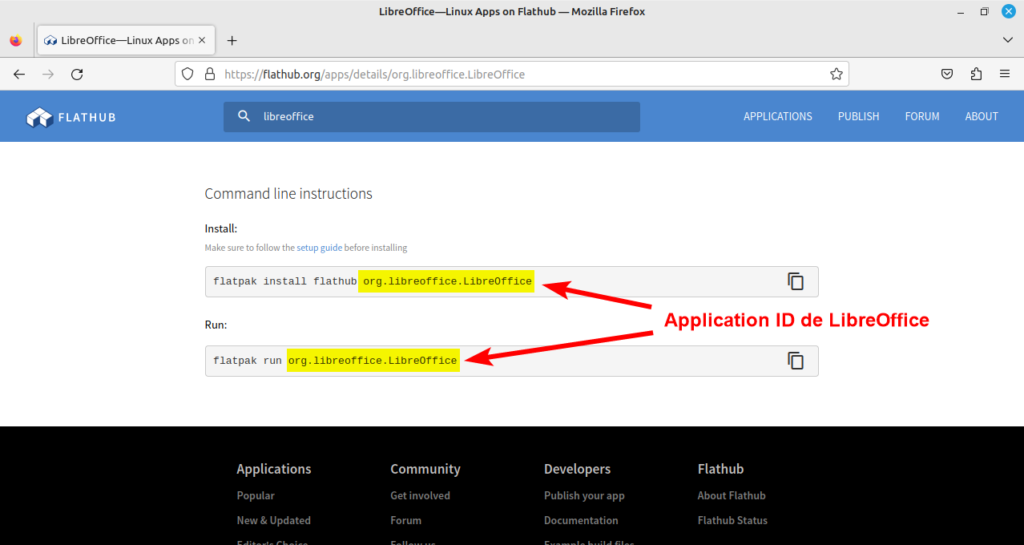 Downgrader paquer Flatpak - Application ID LibreOffice sur Flathub 