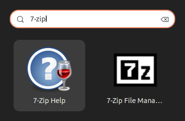 lanceur application Windows sur Linux 7-zip