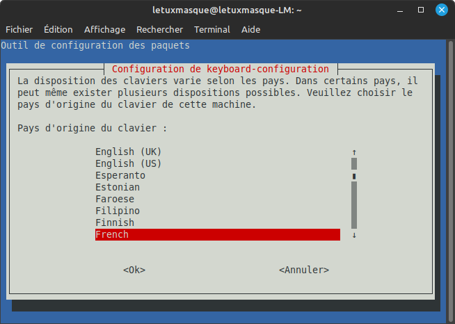 Changer disposition clavier en CLI 2