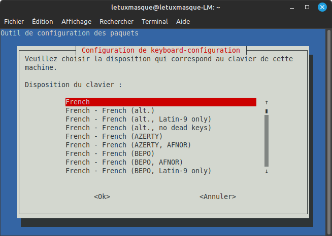 Changer disposition clavier en CLI 3