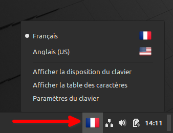Linux Mint Cinnamon - applet clavier