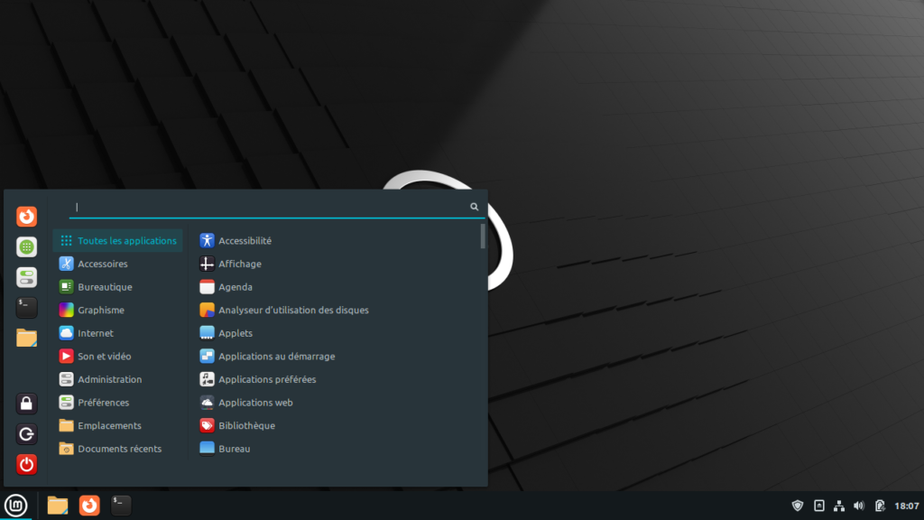 Linux Mint Cinnamon avec Thème Adapta-Nokto