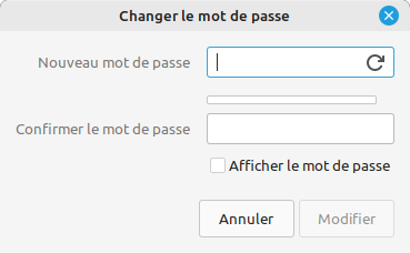 Definir un mot de passe dans Linux Mint Cinnamon
