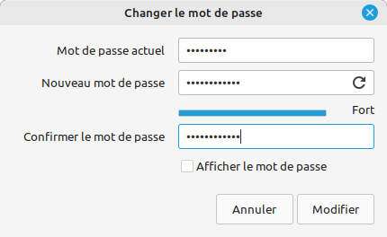 Définir un nouveau mot de passe pour son compte sous Linux Mint Cinnamon