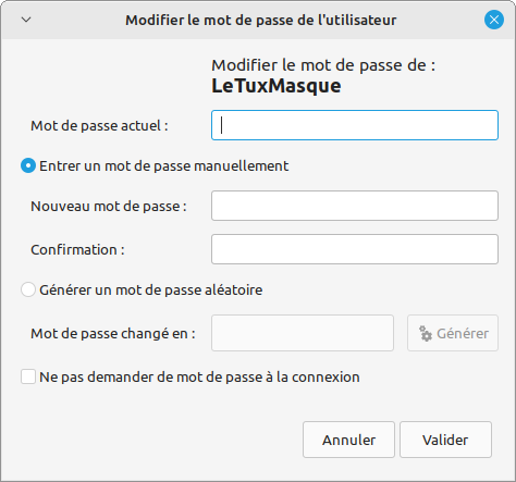 gnome-system-tools - changer le mot de passe de son compte sous Linux