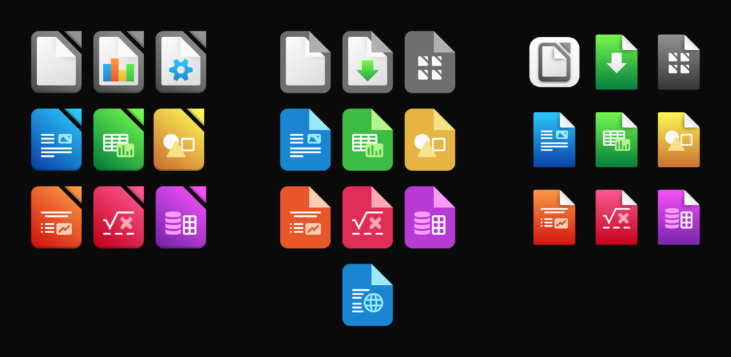 Icônes LibreOffice 7.5