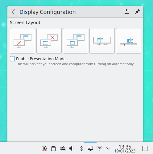 Display configuration