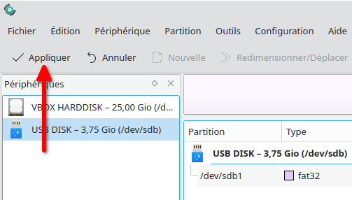 Formater une clé USB ou une partition dans Kubuntu 5