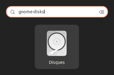 Lanceur gnome-disks