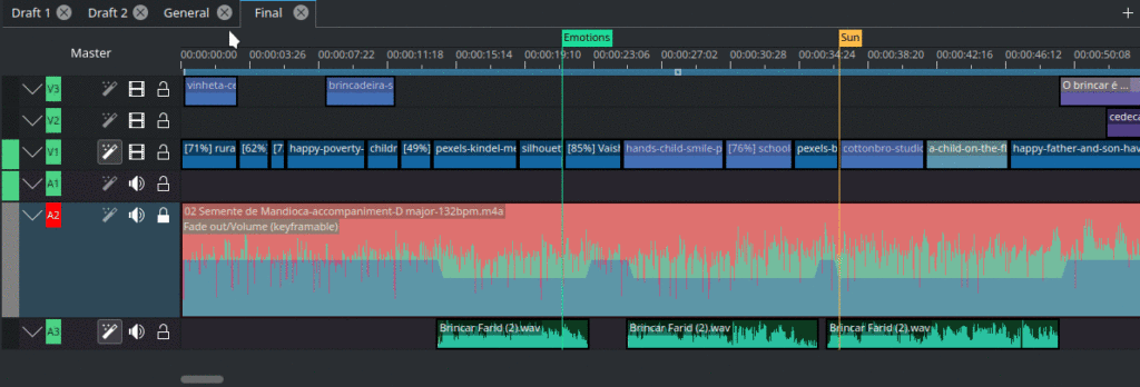 Séquences imbriquées dans Kdenlive 23.04