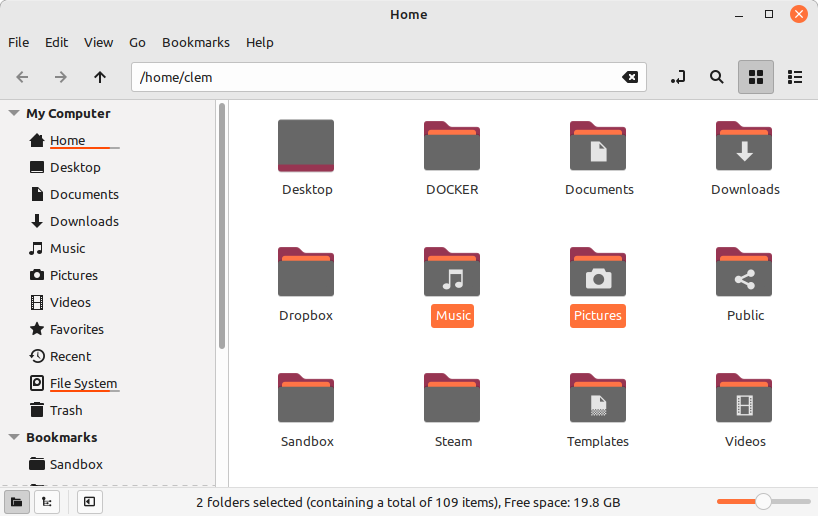 Linux Mint 21.2 - Couleur Yaru