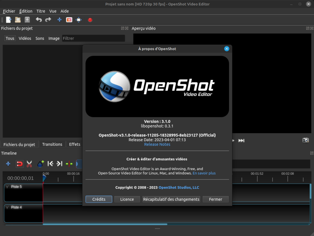 OpenShot 3.1