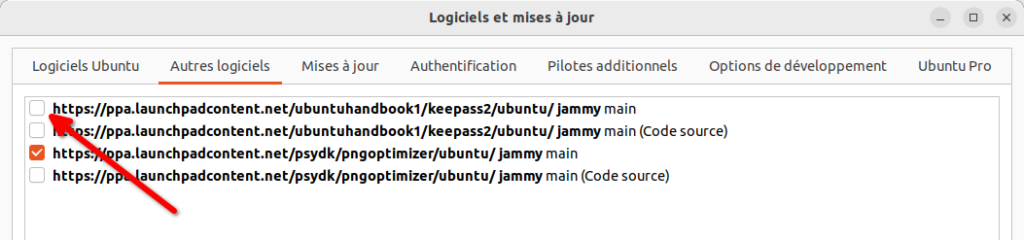 Désactiver PPA sur Ubuntu