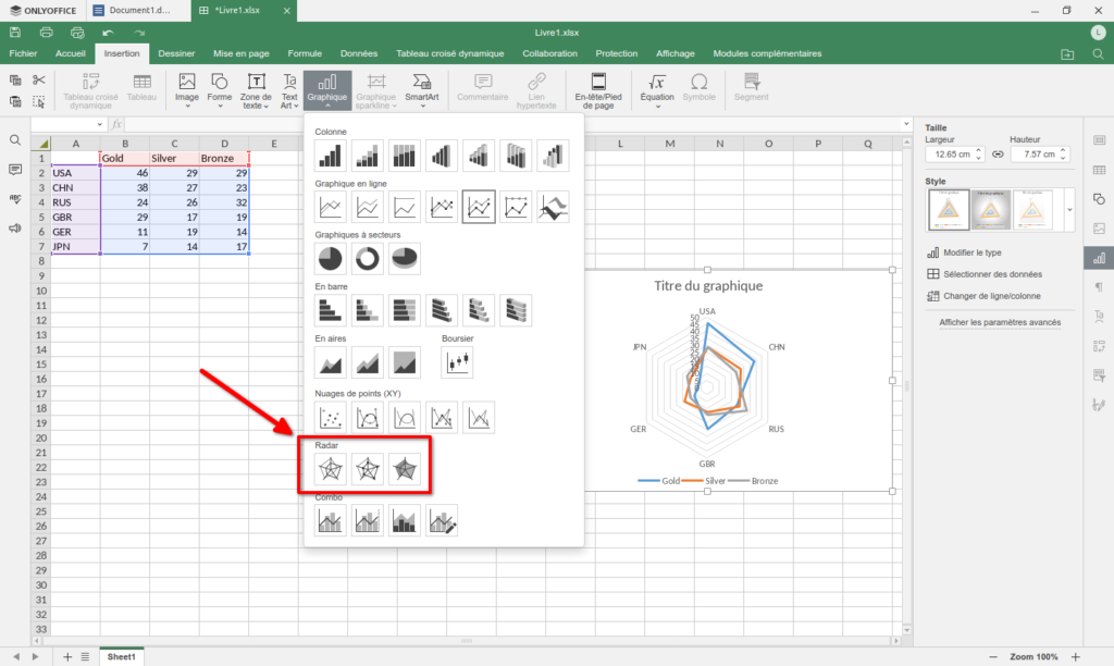 OnlyOffice 7.4 - Radars