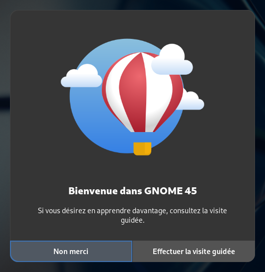 Bienvenue dans GNOME 45