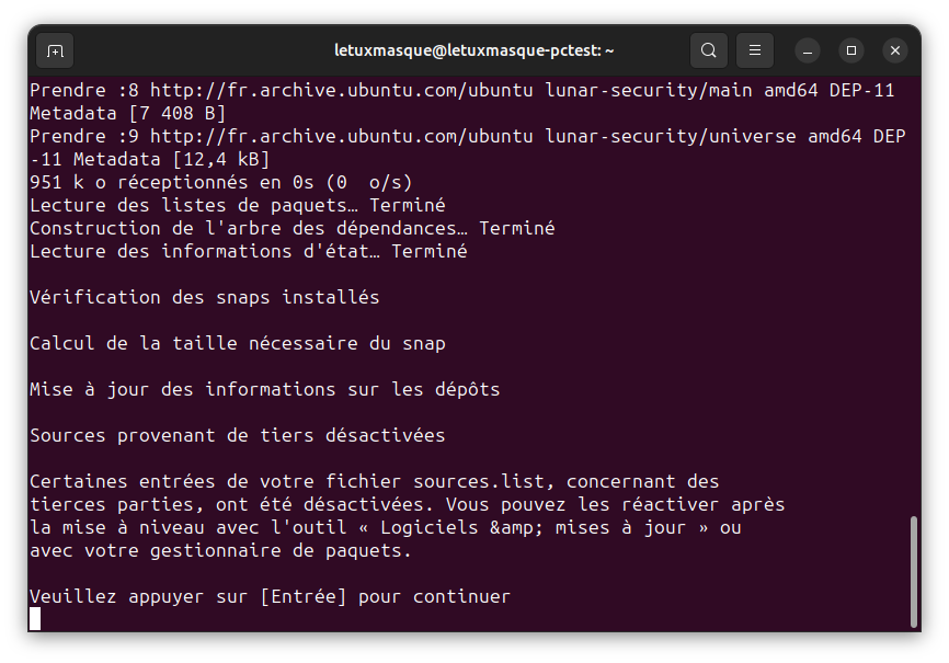 Mise à niveau vers Ubuntu 23.10 en CLI - 2 - Désactivation dépôts tiers