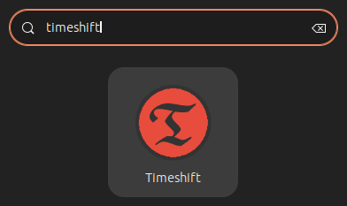 lanceur Timeshift dans Ubuntu 23.04
