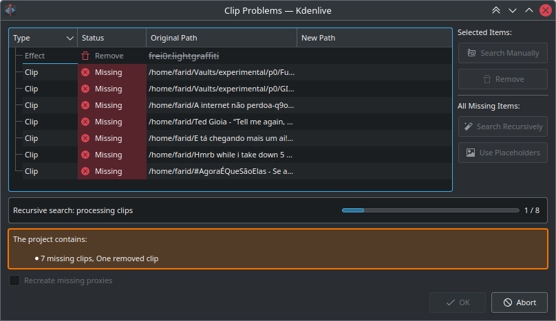 Kdenlive 24.02 - document checker