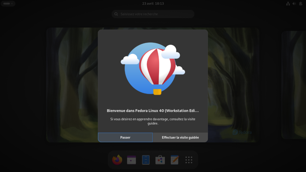 Bienvenue dans Fedora Linux 40