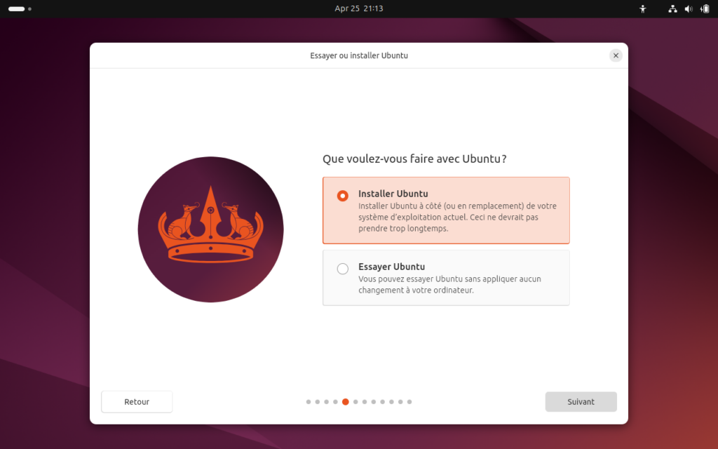 Essayer ou installer Ubuntu 24.04 LTS