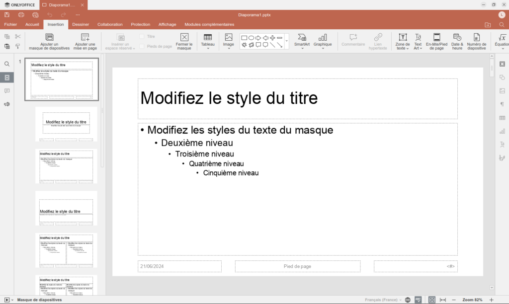 OnlyOffice 8.1 - Masque diaspositive 2