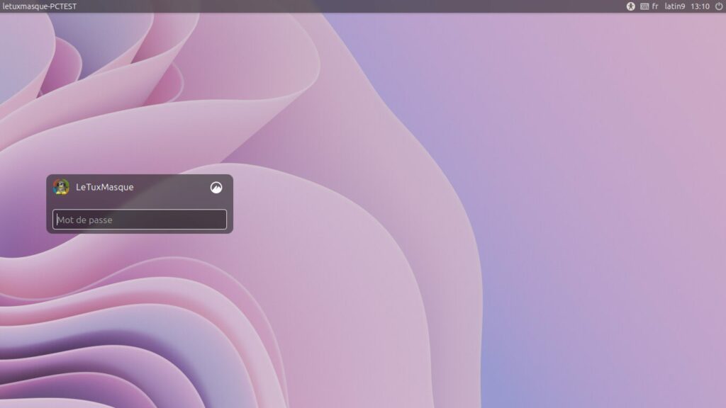Linux Mint 222 - Écran de connexion
