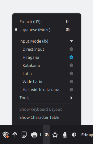 Linux Mint 22.3 - Cinnamon 6.6 - Keyboard applet