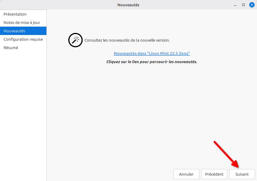 Mise à niveau vers Linux Mint 22.3 - 3