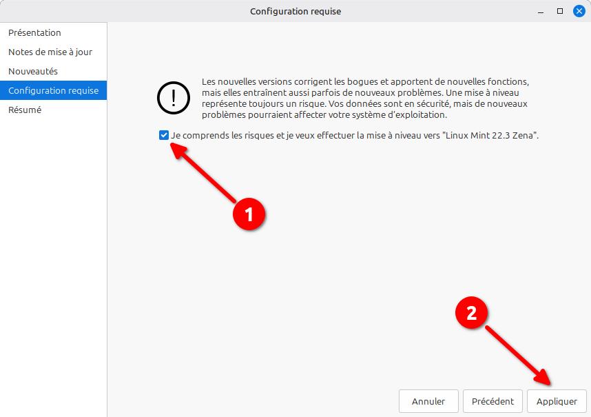 Mise à niveau vers Linux Mint 22.3 - 4